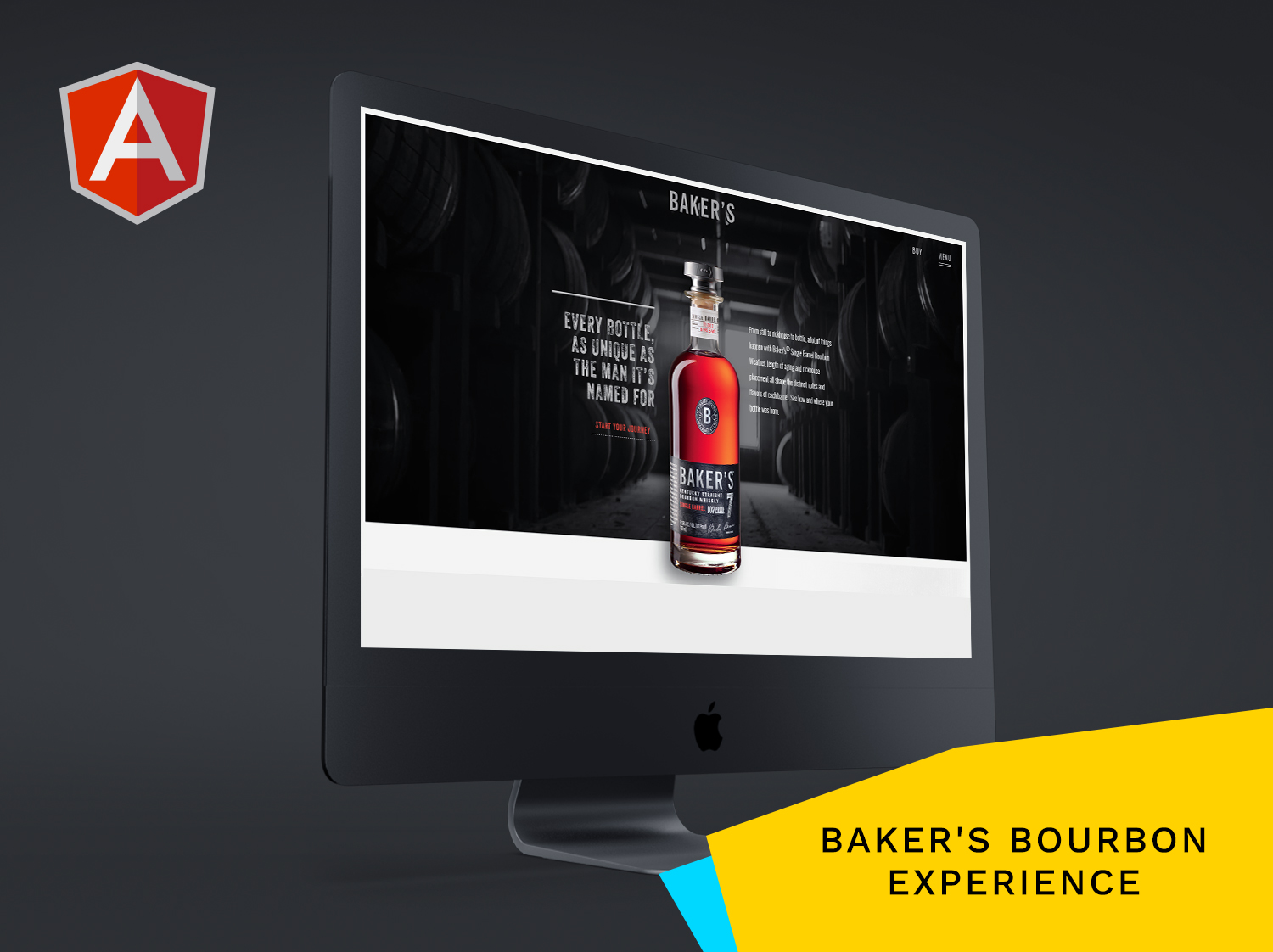 Baker's Bourbon Experience website. web development services