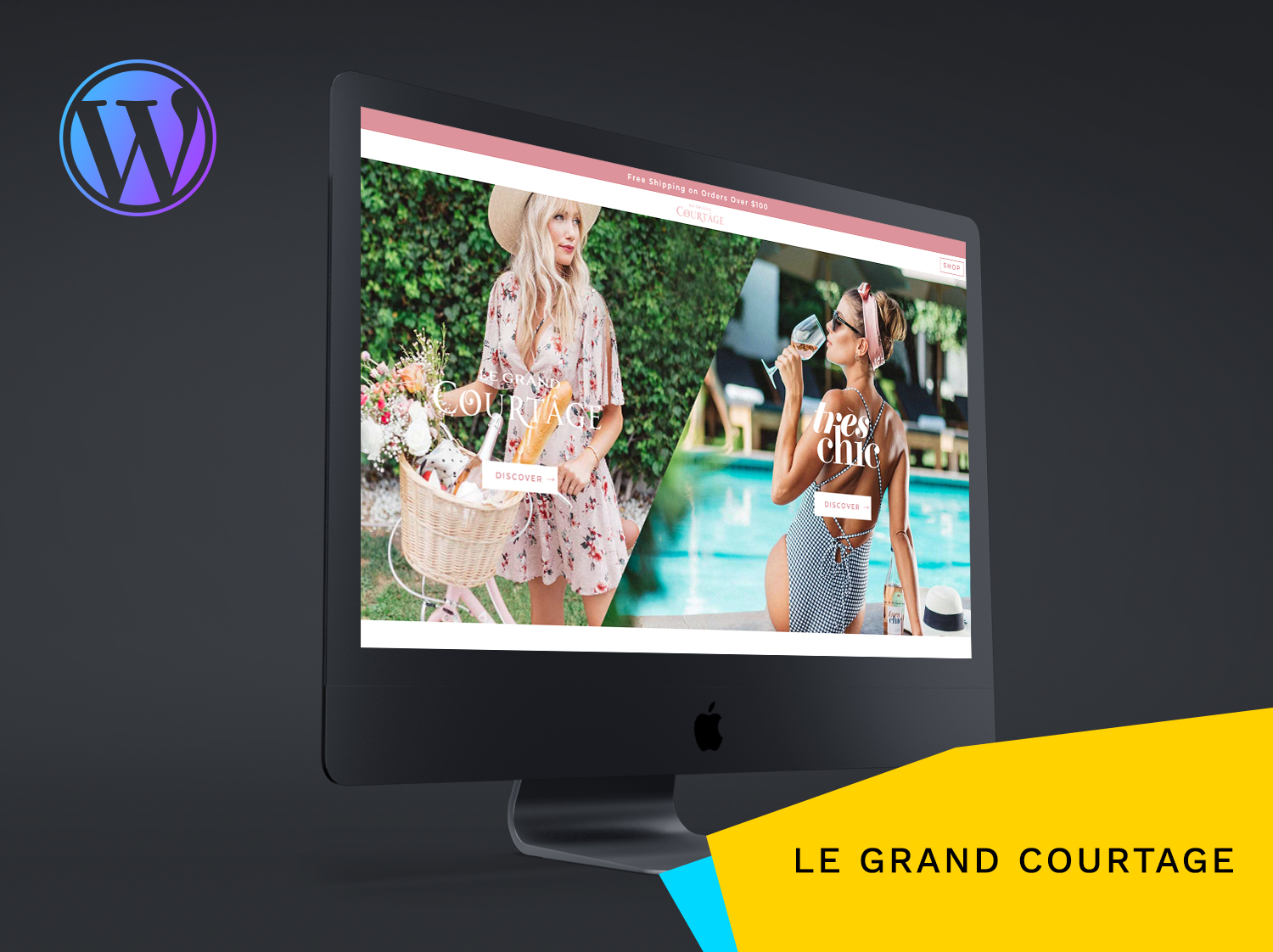 Le Grand Courtage WordPress website. WordPress customization services