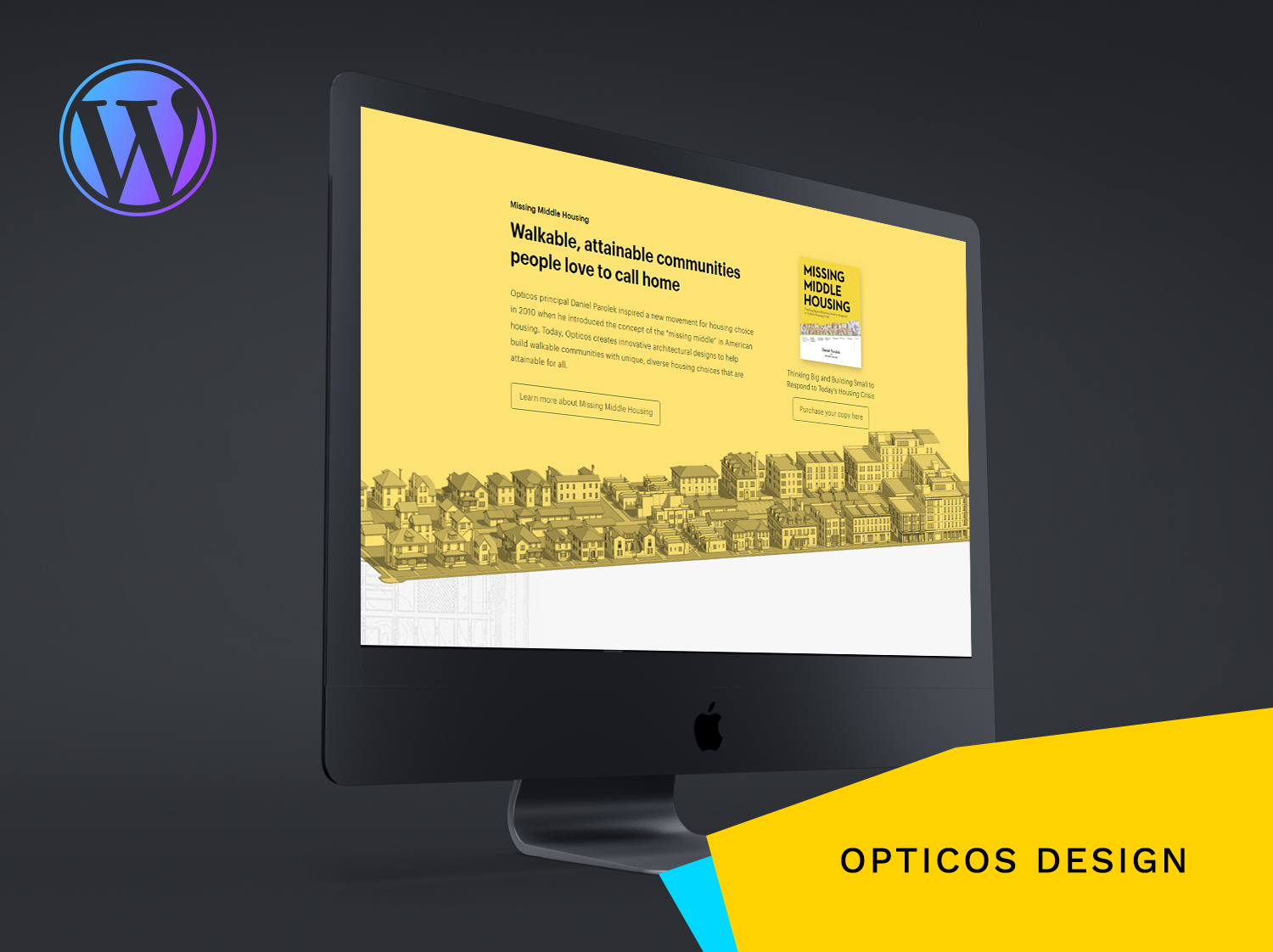 Optic design WordPress website. WordPress development services